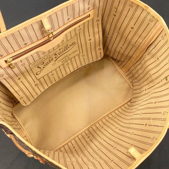 Authentic Louis Vuitton Neverfull GM Purse Monogram Tote Shoulder Bag Brown Tan - Picture 11 of 16